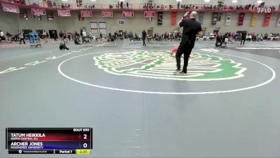 180 lbs Cons. Round 3 - Archer Jones, McKendree University vs Tatum Heikkila, North Central (IL)