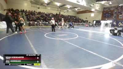 157 lbs 3rd Place Match - Eric Rodriguez, Cajon vs Noah Koendarfer, Norco