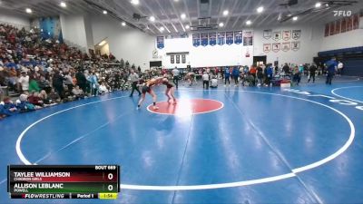 110 lbs 1st Place Match - Taylee Williamson, Chadron Girls vs Allison LeBlanc, Powell