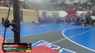 70 lbs Quarterfinal - Sebastian Valle, East Noble TUF vs Briar Hendershot, North Vermillion