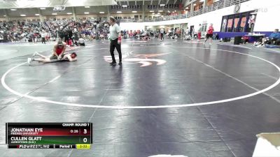 197 lbs Champ. Round 1 - Cullen Glatt, Jamestown (N.D.) vs Jonathan Eye, Friends University