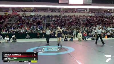 4A 107 lbs 1st Place Match - Joshua Jaramillo, Belen vs Andres Lopez, West Las Vegas