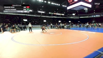 Girls 125 lbs Quarterfinal - Frances Rush, Auburn (Girls) vs Bailee Wagner, Sumner (Girls)