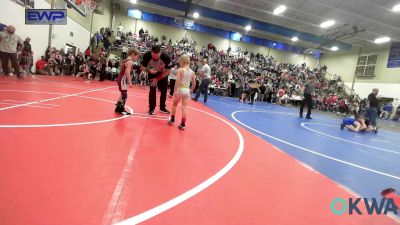 43 lbs Quarterfinal - Cutter Carson, Salina Wrestling Club vs Emerson Williams, Owasso Takedown Club