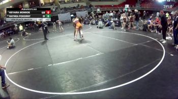 150 lbs 5th Place Match - Keyaira Monroe, Norfolk Jr Wrestling vs Raynea Pokorny, Central Valley