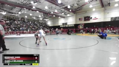 125 lbs 3rd Place Match - Isabella Belanger, Sultana vs Rosemary Dodd, Temescal Canyon