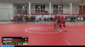 157 lbs 5th Place Match - Tyson Nisley, Wabash vs Evan Burge, Wabash