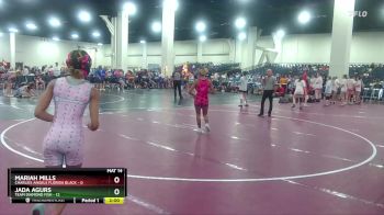 110 lbs Round 3 (8 Team) - Mariah Mills, Charlies Angels Florida Black vs Jada Agurs, Team Diamond Fish