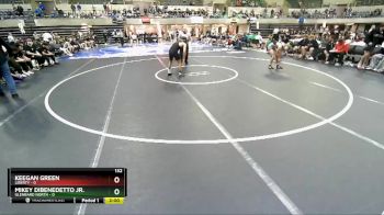 132 lbs Quarterfinals (8 Team) - Mikey Dibenedetto JR., Glenbard North vs Keegan Green, Liberty