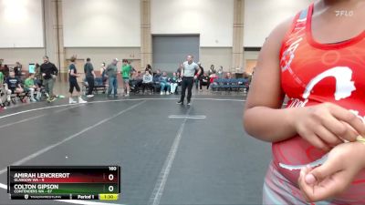 160 lbs Round 2 (6 Team) - Colton Gipson, Contenders WA vs Amirah Lencrerot, Glasgow WA