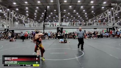 76 lbs Round 1 (8 Team) - Brody Gross, Ohio Gold vs Giovanni Nix, Team Gotcha White