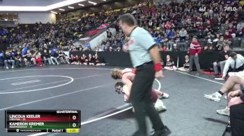 132 lbs Quarterfinal - Lincoln Keeler, Creston vs Kameron Kremer, Independence