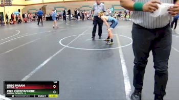 105 lbs Round 5 (10 Team) - Greg Parani, Buxton vs Mike Christaphore, Virginia Patriots