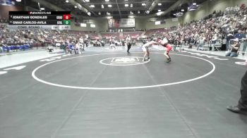 2A 138 lbs Cons. Round 1 - Omar Carlos-Avila, Gunnison Valley vs Jonathan Gonzales, Grand County