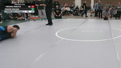 140 lbs Cons. Quarters - MICHAEL WOELFLE, Best Trained Wrestling vs Xzavier Molinas