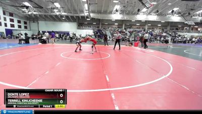 141 lbs Champ. Round 1 - Donte Lopez, Oklahoma Wesleyan vs Terrell Kinlicheenie, Arizona Christian University