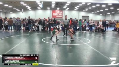 49 lbs Cons. Round 2 - Columbus Behrooz, Powhatan Youth Wrestling Club vs Liam Silvestro, Prince George Wrestling Assoic