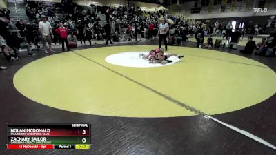 67 lbs Semifinal - Nolan McDonald, Fallbrook Wrestling Club vs Zachary Sailor, Carlsbad Legacy Wrestling