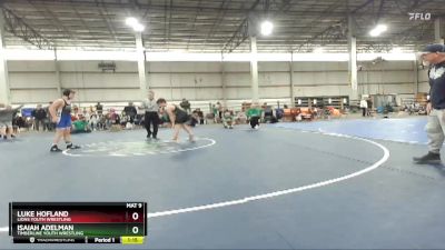 145 lbs Round 5 - Isaiah Adelman, Timberline Youth Wrestling vs Luke Hofland, Lions Youth Wrestling