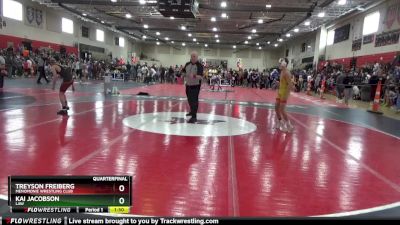 100 lbs Quarterfinal - Kai Jacobson, LAW vs Treyson Freiberg, Menomonie Wrestling Club