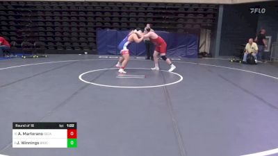 220 lbs Round Of 16 - Aidan Martorano, Secaucus, NJ vs Jonathan Winnings, Brockway, PA