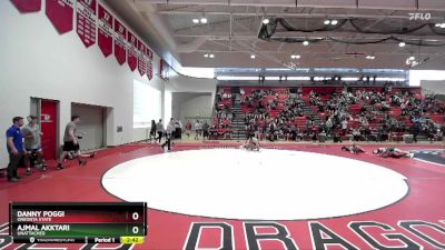 133 lbs Quarterfinal - Ajmal Akktari, Unattached vs Danny Poggi, Oneonta State