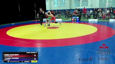 65kg Cons. Round 5 - Koen Hurlbert, Lakehead WC vs Tyssen Hansen, Dinos WC