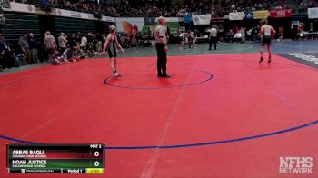 103 lbs Quarterfinal - ABBAS BAQLI, Chugiak High School vs Noah Justice, Colony High School