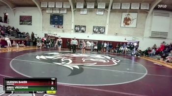 106 lbs Semifinal - Hudson Baker, Rawlins vs Greg Vrooman, Douglas
