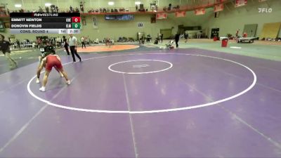 133 lbs Cons. Round 4 - Emmitt Newton, Coe vs Donovin Fields, Elmhurst University