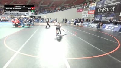 5A Boys 113 lbs Cons. Round 2 - Easton Waldron, Mountain View Boys vs Alec Weinhold, West Albany Boys