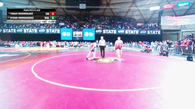 Girls 1B/2B/1A 190 Champ. Round 2 - Ynavi Rodriguez, Tenino (Girls) vs Dyani Hernandez, Wahluke (Girls)