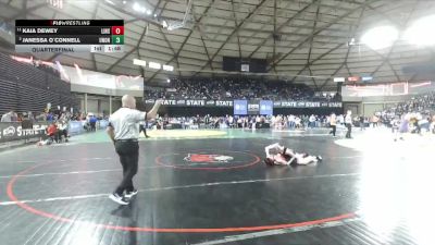 Girls 4A 135 lbs Quarterfinal - Janessa O`Connell, Union (Girls) vs Kaia Dewey, Lincoln (Seattle) (Girls)