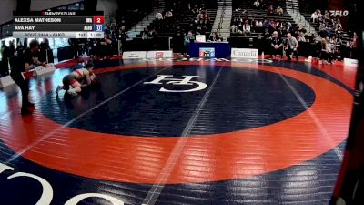 61kg 3rd Place Match - Alexsa Matheson, Island Wrestling Academy vs Ava Hay, Lakehead Wrestling Club