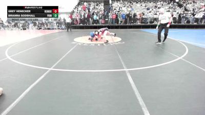 112 lbs Quarterfinal - Grey Henecker, RedNose Wrestling School vs Brianna Godshall, Prime Mat Club