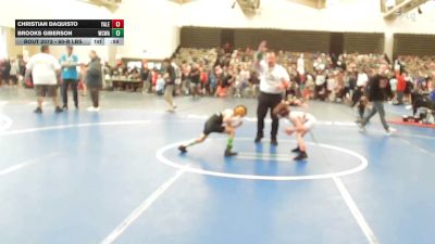 60-B lbs Consi Of 8 #1 - Christian DaQuisto, Yale Street vs Brooks Giberson, Wrecking Crew Wrestling Academy