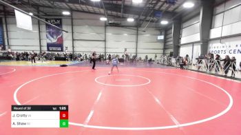 100 lbs Round Of 32 - Jayden Crotty, VA vs Addie Shaw, SC