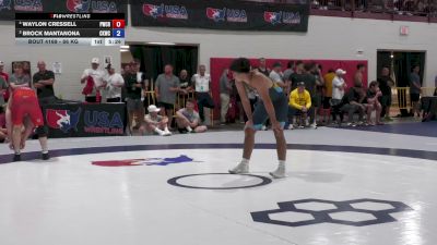 86 kg 1st Place Match - Waylon Cressell, Panther Wrestling Club RTC vs Brock Mantanona, Cliff Keen Wrestling Club
