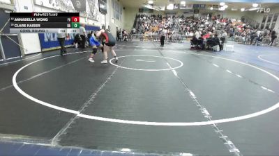 170 lbs Cons. Round 1 - Annabella Wong, Fountain Valley vs Clare Kaiser, Rosary Academy