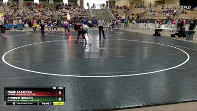 250 lbs Quarterfinal - Cooper Hughes, Williamson Co Wrestling Club vs Noah Leathers, Sumner Co Wrestling Club