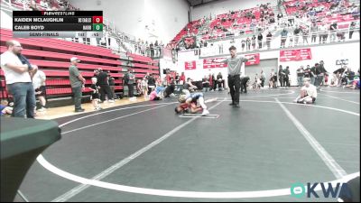 55 lbs Semifinal - Kaiden McLaughlin, Del City Little League Wrestling vs Caleb Boyd, Harrah Little League Wrestling