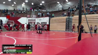 117-129 lbs Round 3 - Lucas Navarro, Mt. Vernon Marauders vs Logan Brobst, HSE WC