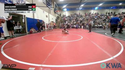 64-67 lbs Rr Rnd 3 - Jack Clover, Wyandotte Youth Wrestling vs Nolan Pierce, Verdigris Youth Wrestling