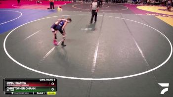 75 lbs Cons. Round 2 - Jonah Karow, Z-M (Zumbrota/Mazeppa) vs Christopher Omann, Big Lake
