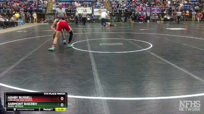 1 - 132 lbs 5th Place Match - Ashby Russell, Lancaster High School vs Sarmont Badziev, Rural Retreat
