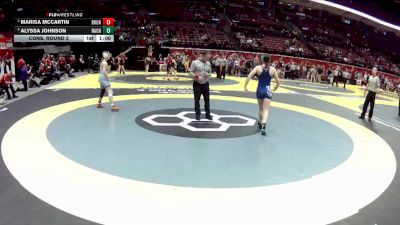 G-125 lbs Cons. Round 2 - Marisa McCartin, G-Brunswick vs Alyssa Johnson, G-Napoleon