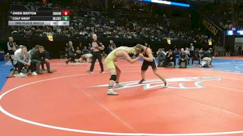 175 Class 2 lbs 3rd Place Match - Colt West, Hallsville vs Owen Britton, Southern Boone