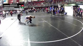 59 lbs Champ. Round 1 - Maddon Hendrickson, Hawks Wrestling Club (Lincoln) vs Bentley Egbarts, Impact Wrestling Club