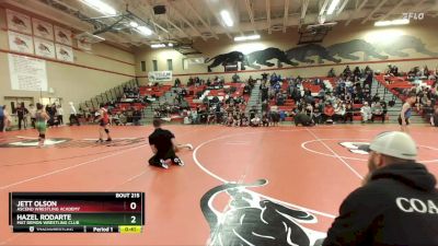 78 lbs Champ. Round 1 - Jett Olson, Ascend Wrestling Academy vs Hazel Rodarte, Mat Demon Wrestling Club