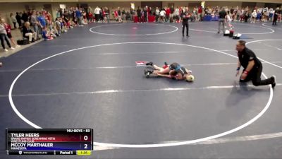 83 lbs Quarterfinal - Tyler Heers, Grand Rapids Screaming Yetis Wrestling Club vs McCoy Marthaler, Minnesota